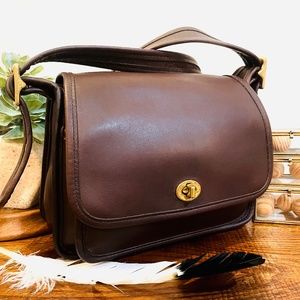 Vintage Coach Brown Leather "Rambler" Legacy Crossbody/Shoulder Bag - 9061